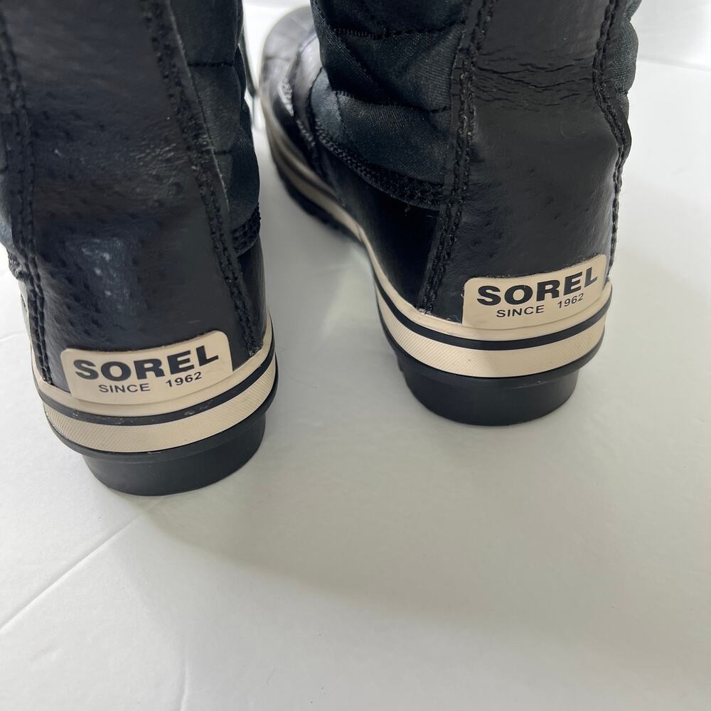 Sorel girls Faux Fur Tofino II Black Waterproof Winter Snow Boot Sz 4 - Picture 7 of 9